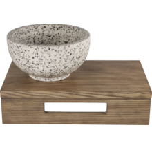 Dekorační mísa na dřevěném podnosu