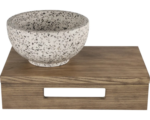 Dekorační mísa na dřevěném podnosu