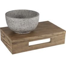 Dekorační mísa na dřevěném podnosu