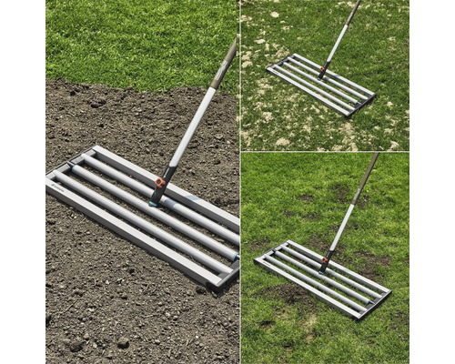 Zarovnávač trávníku Gardena pro vyrovnávání trávníků a rozprostírání zeminy