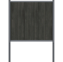 Plotový prvek z kovu a dřeva