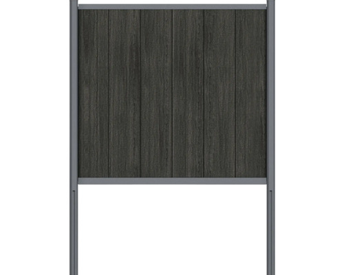 Plotový prvek z kovu a dřeva