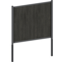 Zahradní plot z dřeva a kovu