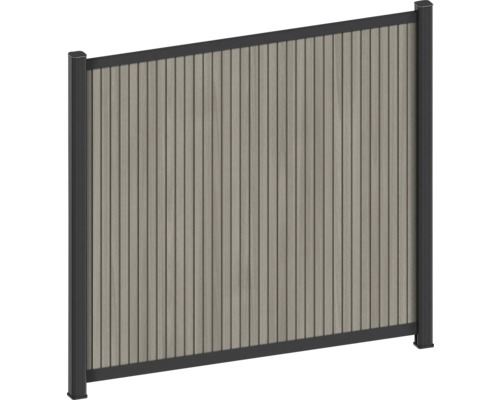 Dřevěný a kovový plot