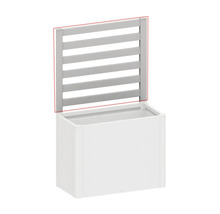 Bílý truhlík s integrovanou mřížkou