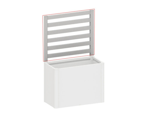 Bílý truhlík s integrovanou mřížkou