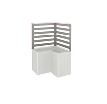 Rohový květináč se zástěnou