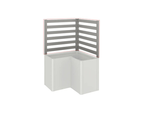 Rohový květináč se zástěnou