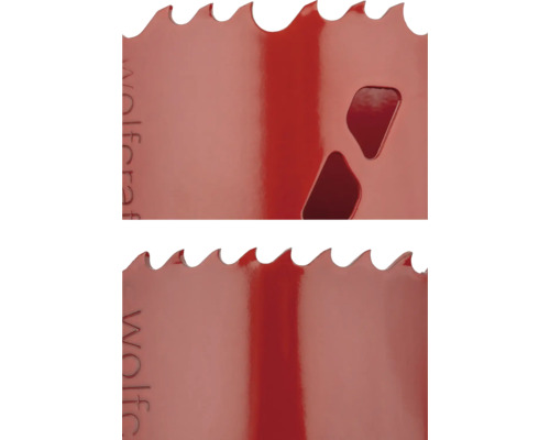 Detailní pohled na děrovací pilu Wolfcraft