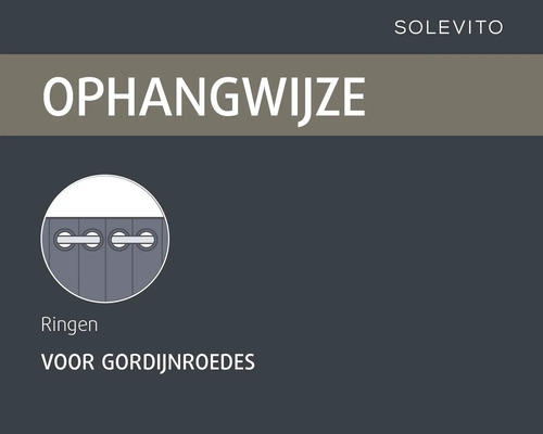 Solevito závěs s kroužky pro záclonové tyče