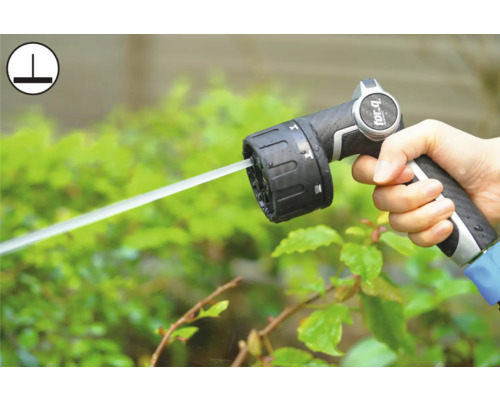 Ruční sprcha se sprchovým paprskem a logem for-q