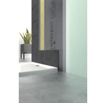 Koupelna s izolací stěn a sprchovou vaničkou