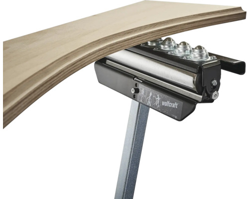 Válečková podpěra Wolfcraft s dřevěnou deskou