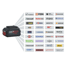 Akumulátor Bosch AMPShare s logy kompatibilních značek