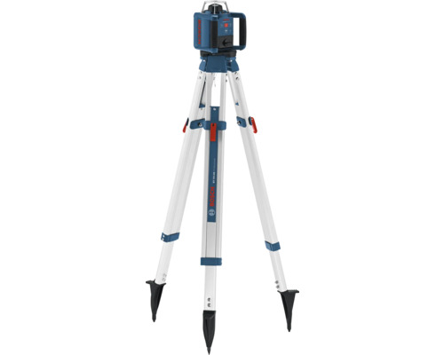 Logo Bosch. Stavební stativ Bosch BT 170 HD Professional s čárovým laserem.