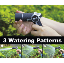 Zavlažovací pistole na zahradní hadici se třemi vzory stříkání