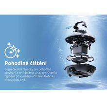 Rozložený pohled na čistič bazénů