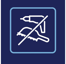 Symbol nevrtat ani neřezat.