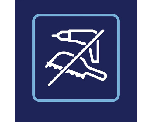 Symbol nevrtat ani neřezat.