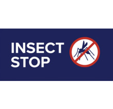 Symbol ochrany proti hmyzu s nápisem Insect Stop.
