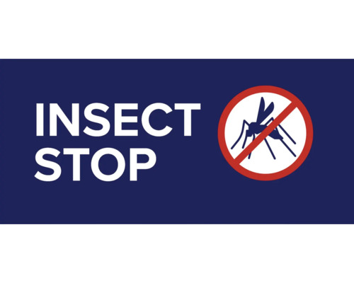Symbol ochrany proti hmyzu s nápisem Insect Stop.