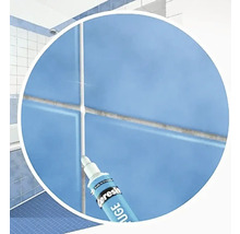 Použití spárovacího fixu k renovaci a osvěžení spár u obkladů.