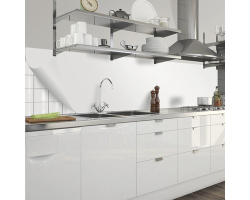 Samolepicí fólie za kuchyňskou linku mySPOTTI Splash bílá 2200 x 600 mm SP-F1-1411