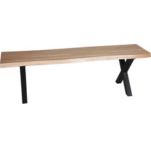 Lavice ze dřeva s kovovými nohami