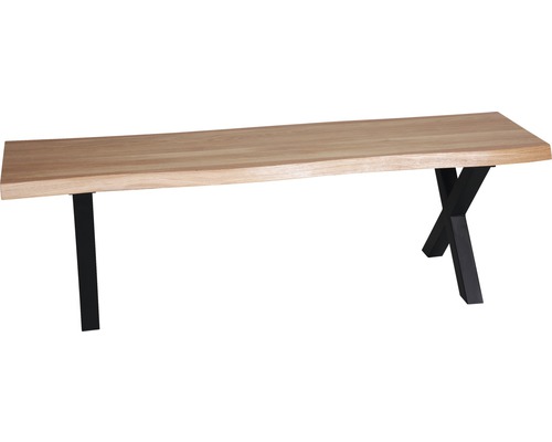 Lavice ze dřeva s kovovými nohami