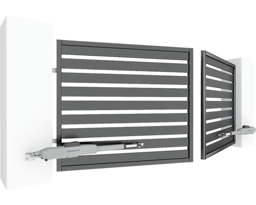 Pohon brány s křídlovou bránou