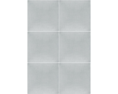 Šest šedých dlaždic ve formátu.