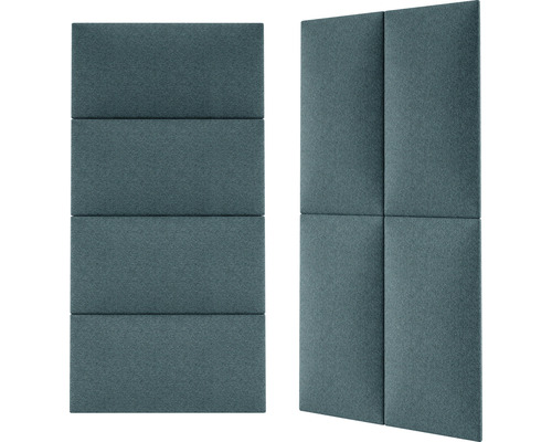 Zvuková izolace pro montáž na stěnu, skládající se z několika obdélníkových panelů