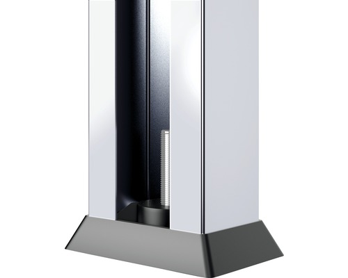 Detail patky sloupku se šroubem pro stavbu plotu