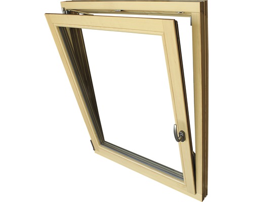 Otevřené dřevěné okno s funkcí sklápění