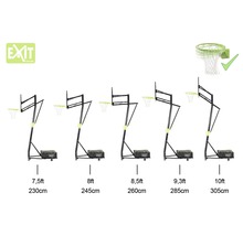 Basketbalový koš s různým nastavením výšky