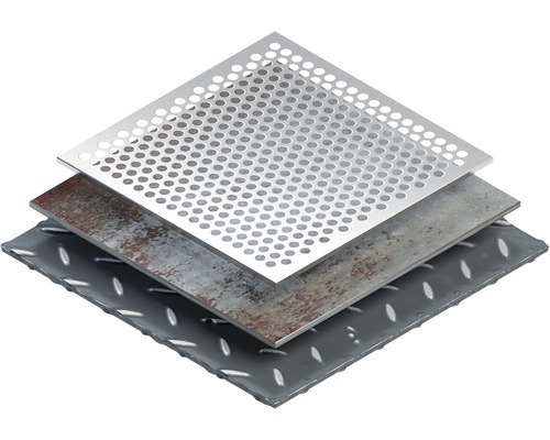 Obrázek děrovaného plechu, ocelového plechu a slzného plechu