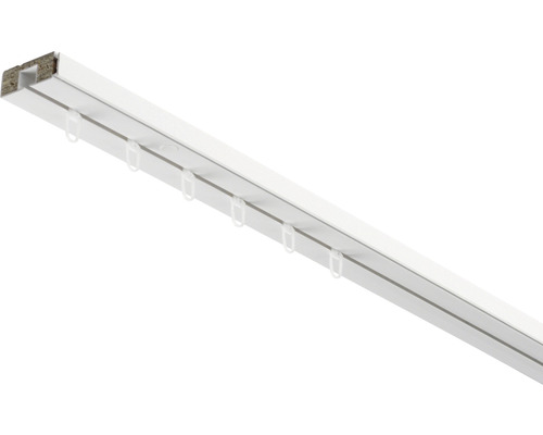 Záclonová tyč s kluzáky pro upevnění záclon