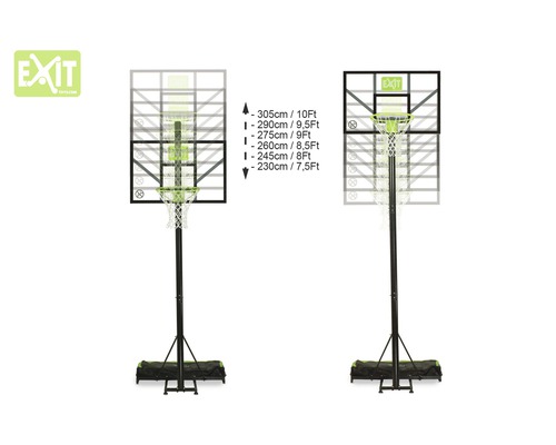 Nastavitelný basketbalový koš se sítí a stojanem