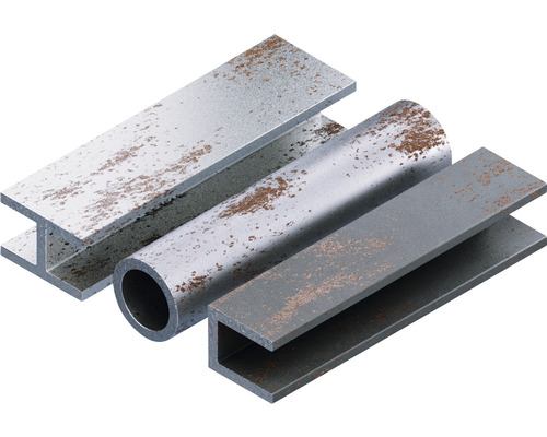 Kovové profily: H-nosník, trubkový profil a U-profil