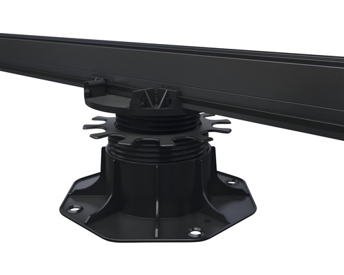 Nastavitelná podpěra terasových prken s nosníkem