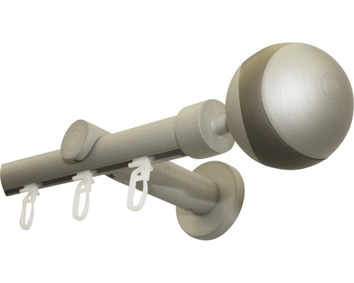 Záclonová tyč s kulovou koncovkou a kluzáky