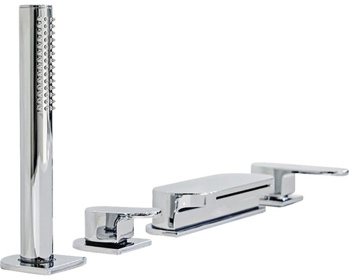 Okrajová baterie k vaně s ruční sprchou