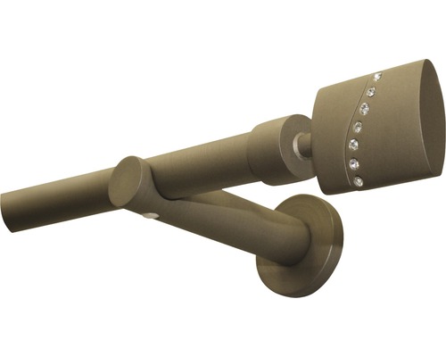 Záclonová tyč s koncovkou a nástěnným držákem