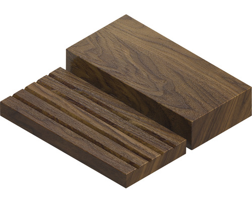 Dřevěný blok a dřevěná deska s drážkami