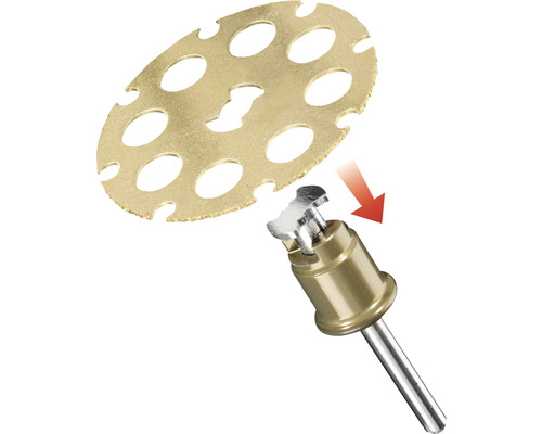 Diamantový řezací kotouč a držák nástrojů pro vrtačku