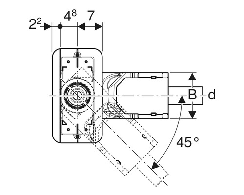 Technický výkres produktu s rozměry