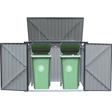 Přístřešek na popelnice WESTMANN 2 plechový 172 x 100 x 131 cm antracit