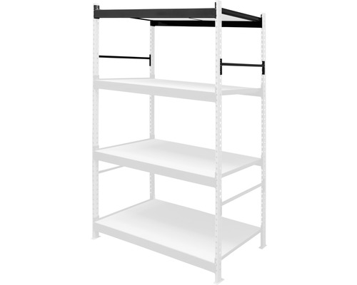 Skladovací regál s příčkami pro stabilizaci