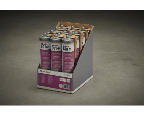 Balení sanitárního silikonu Akkit 601 s dvanácti tubami