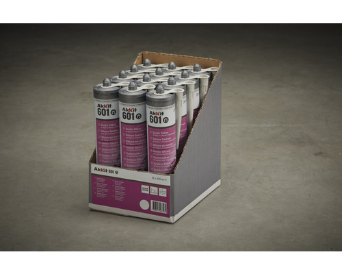AkkIt 601 sanitární silikonové kartuše v kartonovém displeji